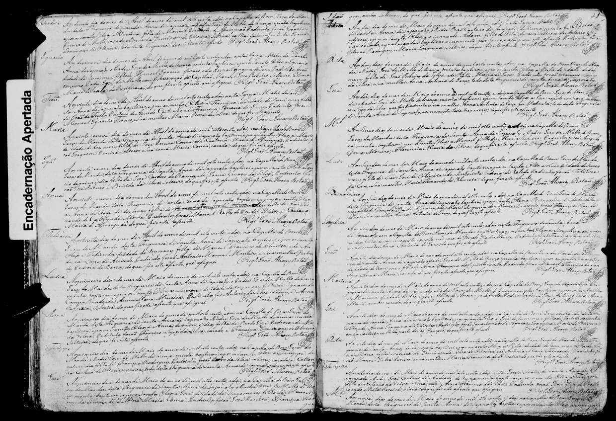 Registro Paroquial de Batismo de Francisca de Paula Azevedo Coutinho